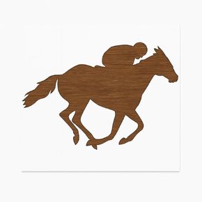 Horse and Jockey Stencil – Reusable Plastic Silhouette Template for DIY Wood Signs, Rustic Wall Art, Equestrian Crafts – Western Painting Stencil