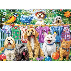 300 Piece Puzzles for Adults,Country Store Puzzles for Adults Children Seniors,Large Piece Dog Deer Fruit Puzzle for Kids Ages 8-10 10-12,Fun Challenging Landscape Family Puzzle Game Nights,20.5*15in in Kuwait