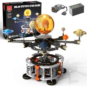 Solar System Building Set for Kids, STEM Toys with Rotatable Handle and Mechanical Gears, Space Toys for Home/School Science Learning, Birthday Gifts for Boys Girls Ages 6-12(1282pcs)
