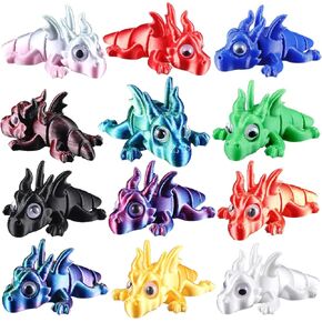 Honoson 12 PCS ثلاثية الأبعاد المطبوعة Toy 3D المطبوعة Axolotl الصغيرة لعبة الحيوانات المرنة اللطيفة اللطيفة التي تململ إهانة إجهاد الحيوانات الأليفة للعب وعرض (5 سم)