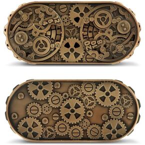 DND Spinner Dice - 7-in-1 Metal Dice Set with Rotating Spinner Design & 3D Fantasy Motifs for Dungeons & Dragons | Polyhedral DND Dice Set for RPG Players, DM & Tabletop Games (Ancient Gold)