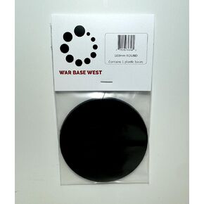100mm Round Gaming Base, Pack of 1, Black, Compatible with Warhammer 40K and Age of Sigmar