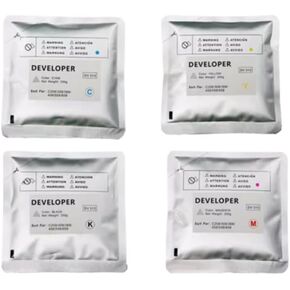 DV313 DV-313 C258 Developer Iron Powder Set for Compatible Use with C308 C368 C458 C558 C658 Printers CMYK