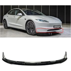 Spoiler Separator, Car Front Bumper Lip Compatible for Tesla Model 3 Highland 2023+ Diffuser Splitter Spoiler Accessories Glossy Black Carbon Fiber Look(Carbon Fiber Look)