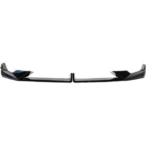 Spoiler Separator, Front Bumper Lip Compatible for BMW X5 G05 LCI 2023+ Car Diffuser Splitter Spoiler Auto Accessory Carbon Fiber Look Glossy Black(Silver)