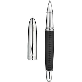 BEILUNER 318 Luxury Leather Pen, Hand-Stitched Premium Leather, Chrome-Plated Finish, Schmidt Ink Refill, Fancy Rollerball Pen Gift Set for Men & Women, Executive Writing, Nice Designer pen
