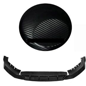 Spoiler Separator, Car 3 Stage Front Lip Spoiler Splitter Compatible for BMW 5 Series G30 525i 530i 2021+ Glossy Black Carbon Fiber Printe(Silver)