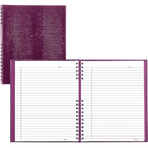 Blueline NotePro™ Executive Notebook, Indexing System, Refillable, Hard Cover, 10.75" x 8.5", 200 Ruled Pages, Grape (A10200.RAS)
