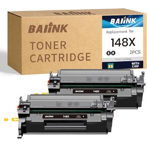 148X Toner Cartridge Black (with Chip) Compatible Replacement for HP 148A 148X W1480A W1480X Compatible for HP Pro 4001dw 4001dn 4001n MFP 4101fdw 4101fdn Printer High Yield (2 Pack)