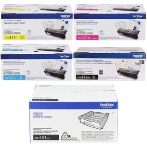 Brother MFC-L8900CDW Toner Cartridge Set (TN436BK & TN431CL) with Drum Unit (DR431CL)