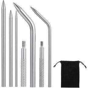 7 PCS Baseball Lacing Needle Precise Mitt Needle Handy Glove Shoelace Repair Kit Durable Reliable Leather Lacing Curved Needles Stainless Steel for Softball Gloves Relacing and Repair