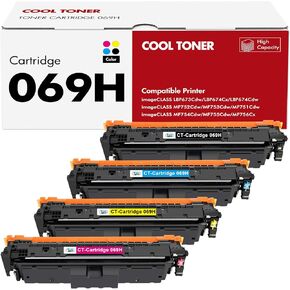 069H Toner Cartridge Set MF753Cdw Compatible Replacement for Canon MF753Cdw Toner Cartridges 069H 069 for Canon imageCLASS MF 753Cdw MF751Cdw MF752Cdw LBP674Cdw LBP674Cx LBP673Cdw (B/C/Y/M, 4 Pack)