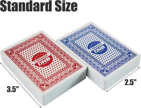 DNB 6 Deck Canasta Cards - 6 Decks Blue Playing Cards with Point Values - Includes Canasta and Hand and Foot Rules in Saudi Arabia
