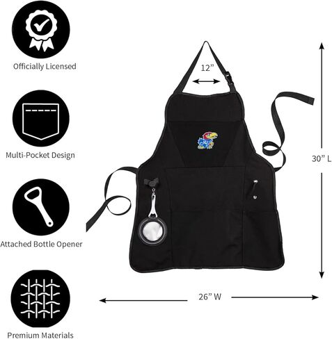 مريلة شواء نهائية من تيم سبورتس أمريكا جامعة تكساس لونجهورنز مصنوعة من القطن المتين مع فتاحة مشروبات وأداة متعددة لمحبي كرة القدم وعيد الأب والمزيد in Kuwait