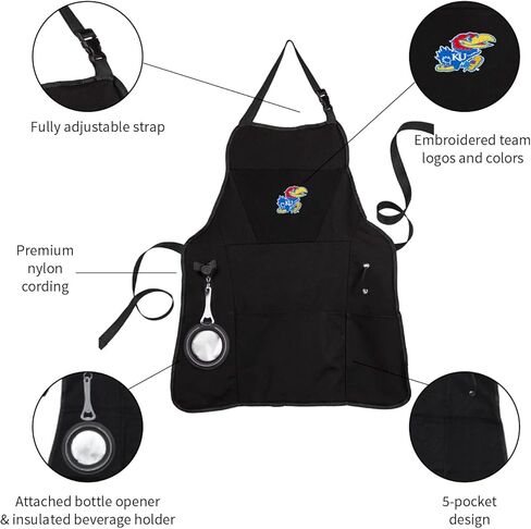 مريلة شواء نهائية من تيم سبورتس أمريكا جامعة تكساس لونجهورنز مصنوعة من القطن المتين مع فتاحة مشروبات وأداة متعددة لمحبي كرة القدم وعيد الأب والمزيد in Kuwait