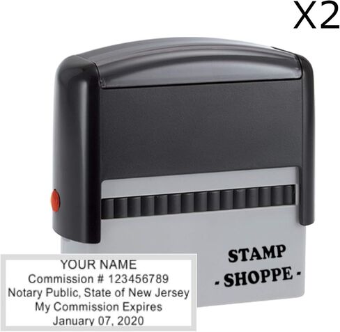 New Jersey Notary Grey Stamp Self Inking | Printy 4913, 2.3x0.81 Inch Rectangular Prints | New Jersey (Stamp Only) in Saudi Arabia
