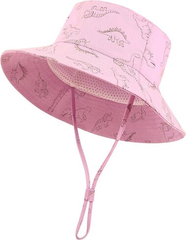 Baby Toddler Sun Protective Bucket Hat Wide Brim Outdoor Camping Boys Girls | Kids Beach Hats UPF 50+ Summer Essentials Adjustable hats Age 0-8 Years in Saudi Arabia