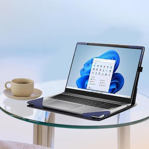 لـ HP Probook 460 G11 Business Labtop 16 "حقيبة كمبيوتر probook 465 G11 16" BOOD BAS BAC 2-in-1 PU COMPUTER INNER BAG LEATHER (GRAY DARK) in Kuwait