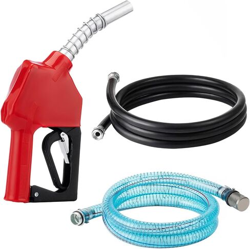 مضخة وقود الديزل الكهربائية من SmarketBuy 110 فولت، 550 وات مضخة نقل الوقود الكهربائية 16 GPM مجموعة مضخة وقود الديزل ذاتية التحضير مع عداد عرض وفوهة وخرطومين in Kuwait