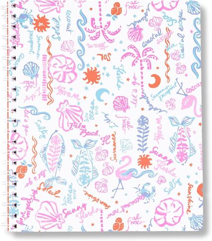 Lilly Pulitzer Glar Gardcover Notebook ، 11 "× 9.5" مع 160 كلية تحكمها كلية (رويال كورال) in Saudi Arabia