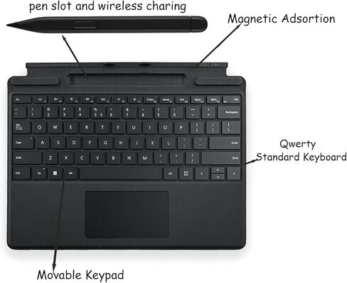 Pro 10 Signature Keyboard with Slim Pen Compatible with Microsoft Surface Pro 10/11 Signature Keyboard with Slim Pen,Microsoft Surface Pro 11/9 Signature Keyboard with Slim Pen(Red) in Saudi Arabia