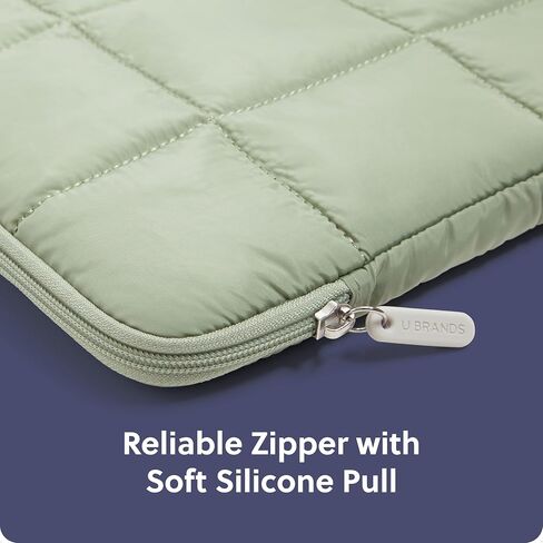 U Nylon Ziapper Medium Medium Captop Sleeve ، 9.75 "× 13" ، ملحقات الكمبيوتر ، حقيبة الكمبيوتر المحمول لـ MacBook Pro ، MacBook Air ، Chromebook ، HP Computer ، Matcha Green in Saudi Arabia