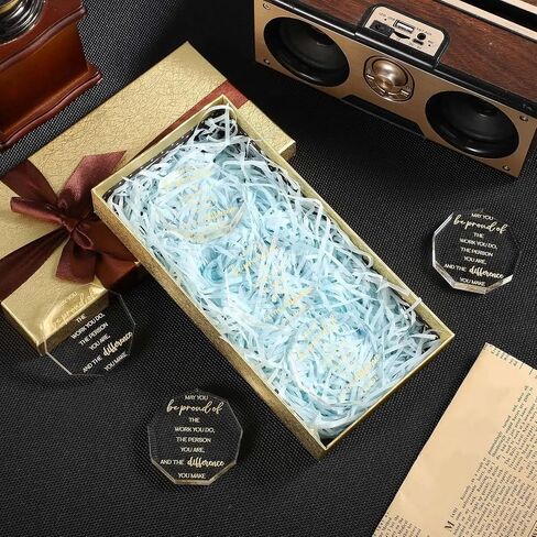 24 Pcs Acrylic Employees Appreciation Gift Retirement Gift Award for Coworker Thank You Gifts May You Be Proud of The Work Acrylic Trophy Colleagues Retirement Farewell Motivational Gift in Kuwait