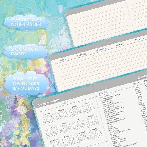 2026 تقويم الجيب - 2026 Pocket Planner ، Jan.2026 - Dec.2026 ، 2026 Planner Weekly and Monthly ، 3.93 '' × 6.29 '' 2026 Organizer مع Pen Loop + 2 إشارة مرجعية + نطاقات - الطلاء الزيتي in Saudi Arabia