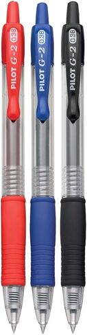 G2 Retractable Premium Gel Ink Roller Ball Pens Ultra Fine Point (.38mm) Black Ink 9 pack; Refillable & Premium Comfort Grip Bundle with Plastic Reusable Pouch in Saudi Arabia