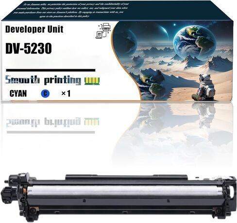 Replacement Parts Developer Unit DV-5230 Compatible with Kyocera ECOSYS M5521cdw M5526cdw P5021cdw P5026cdw Printers, Contains Chip and Clear Printing (1 Pack Cyan) in Kuwait