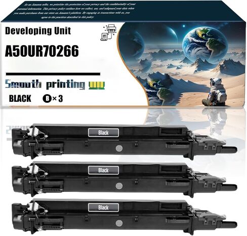 Replacement Parts Developing Unit A50UR70266 Compatible with Konica Minolta AccurioPress C2060 C2070 C3070 C3080 C3080P Printers, Contains Chip and Clear Printing (4 Pack Black) in Saudi Arabia