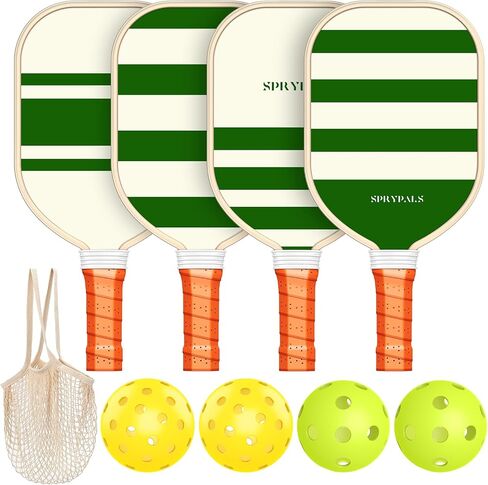 Pickleball Paddles Set USAPA Approved, Lightweight and Durable with Unique Design, USAPA Approved Pickleball Paddles Set of 4, 4 Pickleball Balls, Pickleball Bag, Pickleball Paddles (Gradual) in Saudi Arabia