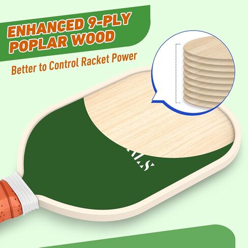 Pickleball Paddles Set USAPA Approved, Lightweight and Durable with Unique Design, USAPA Approved Pickleball Paddles Set of 4, 4 Pickleball Balls, Pickleball Bag, Pickleball Paddles (Gradual) in Saudi Arabia