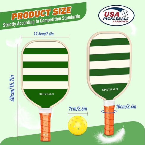 Pickleball Paddles Set USAPA Approved, Lightweight and Durable with Unique Design, USAPA Approved Pickleball Paddles Set of 4, 4 Pickleball Balls, Pickleball Bag, Pickleball Paddles (Gradual) in Saudi Arabia