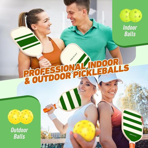 Pickleball Paddles Set USAPA Approved, Lightweight and Durable with Unique Design, USAPA Approved Pickleball Paddles Set of 4, 4 Pickleball Balls, Pickleball Bag, Pickleball Paddles (Gradual) in Saudi Arabia