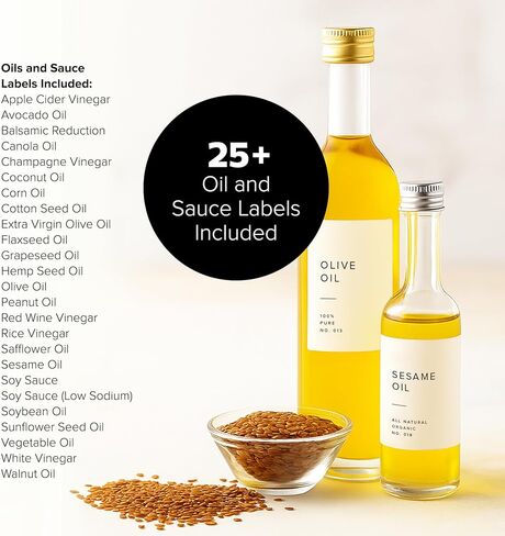 250 White Spice Labels by ThreeKin | Waterproof & Oil-Resistant Pre-Printed Stickers for Spice Jars | Durable, BPA-Free Seasoning Labels | Easy-Clean, No-Residue Design | Proudly Female & USA Owned in Kuwait