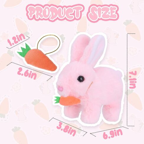 Bunby - Easter My Realistic Bunny Toy, Interactive Bunny Realistic Bunny - Jumping, Twitching, and Shaking Ears, Realistic Bunny Toys(Brown) in Saudi Arabia