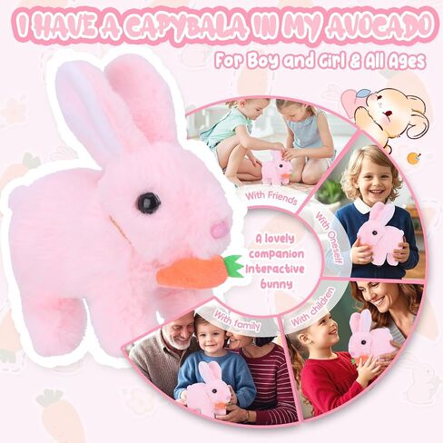 Bunby - Easter My Realistic Bunny Toy, Interactive Bunny Realistic Bunny - Jumping, Twitching, and Shaking Ears, Realistic Bunny Toys(Brown) in Saudi Arabia