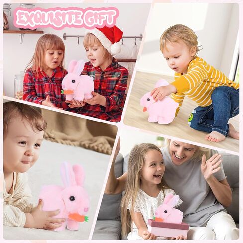 Bunby - Easter My Realistic Bunny Toy, Interactive Bunny Realistic Bunny - Jumping, Twitching, and Shaking Ears, Realistic Bunny Toys(Brown) in Saudi Arabia