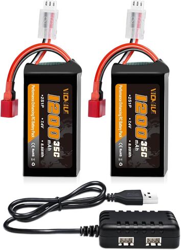 7.4V Lipo Battery 1200mah 2s 35c بطارية عالية معدل التفريغ قابلة لإعادة شحنها مع قابس T على غرار العميد من أجل Wltoys A949 A959 A969 A979 K929 Most 1/10 1/16 1/18 1/24 RC Car Truck Truck in Kuwait