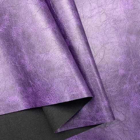 Soft Smooth Distressed Upholstery Synthetic Leather 16"x54"(41x137cm) Crazy Horse Marine Vinyl Faux Leather Upholstery Fabric Vintage Vegan Faux Leather for DIY Sewing Crafts (Purple) in Saudi Arabia