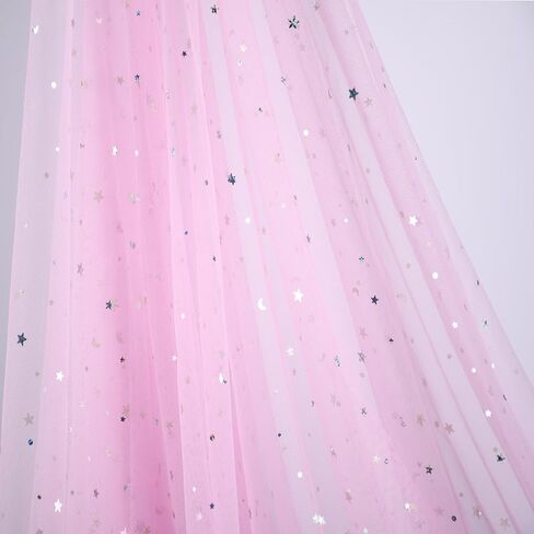 54 بوصة × 4 ياردة بريق تول من النسيج لفات الليزر النجوم ولفائف تول القمر ل DIY Tutu Dress Table Table Runner Crafts CHEER BASHDROP Stage Decoration-Navy in Kuwait
