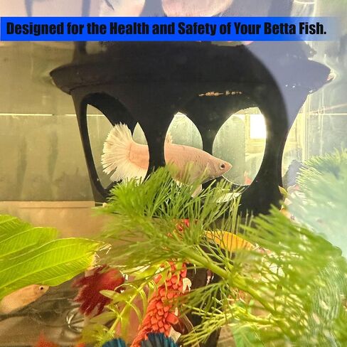 Floating Betta Fish Hideaway, Aquarium Suspended Resting Spot, Feeder for Small Fish and Shrimp, 3D Printed, Decorative Floating Cave Accessory for Aquariums. (Color) in Saudi Arabia