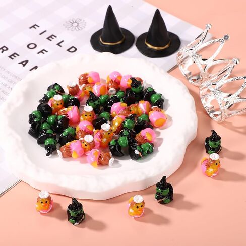 40pcs Small Resin Ducks, 2 Styles Tiny Good & Bad Mini Resin Animals Miniature Plastic Figurines for Halloween DIY Aquarium Garden Office Decoration in Saudi Arabia