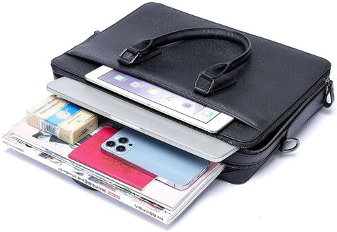 Leather Messenger Bag for Men and Women Laptop Briefcase For College Office Business Satchel Computer Handbag. in Saudi Arabia