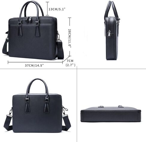 Leather Messenger Bag for Men and Women Laptop Briefcase For College Office Business Satchel Computer Handbag. in Saudi Arabia