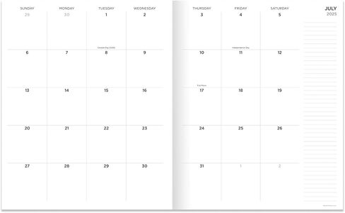 TF Publishing July 2025 - June 2026 Super Stripe Large Monthly Planner with Thick Paper - 12 Month Academic Planner 2025-2026 with 2-Page Spreads, Large Calendar Grids and Prompts - 9in x 11in in Saudi Arabia