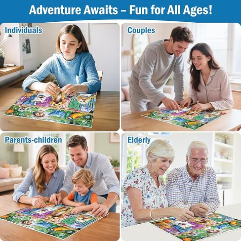 300 Piece Puzzles for Adults,Country Store Puzzles for Adults Children Seniors,Large Piece Dog Deer Fruit Puzzle for Kids Ages 8-10 10-12,Fun Challenging Landscape Family Puzzle Game Nights,20.5*15in in Kuwait