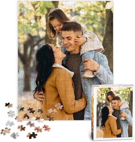 Easycosy Custom Photo Puzzles 35/72/120/300/500/1000 Pieces for Adults Families Personalized Picture Text Jigsaw Puzzle Gift for Holiday Birthday Wedding Anniversay(Horizontal/Vertical) in Saudi Arabia