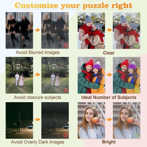 Easycosy Custom Photo Puzzles 35/72/120/300/500/1000 Pieces for Adults Families Personalized Picture Text Jigsaw Puzzle Gift for Holiday Birthday Wedding Anniversay(Horizontal/Vertical) in Saudi Arabia